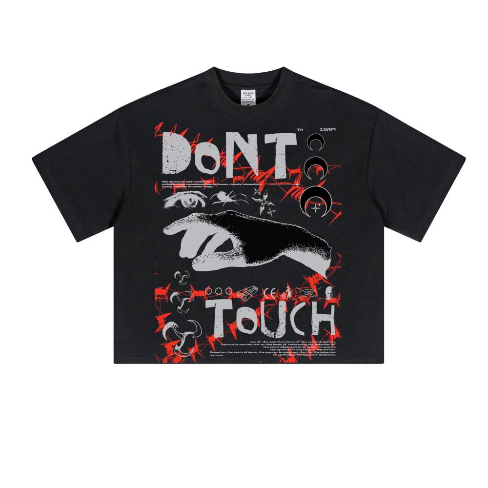 Unisex Heavyweight Short-Sleeved Oversized Cropped T-Shirt(230GSM)