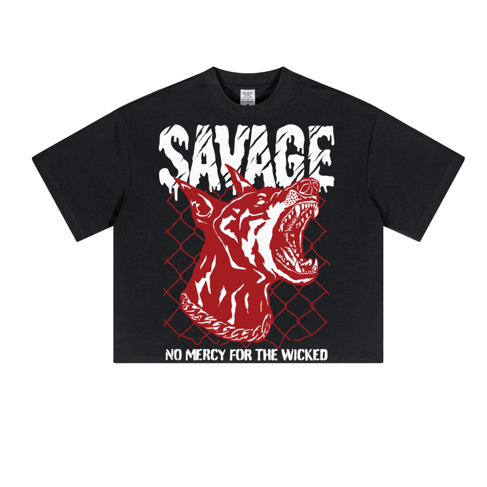 Tee savage diseño extra oversized