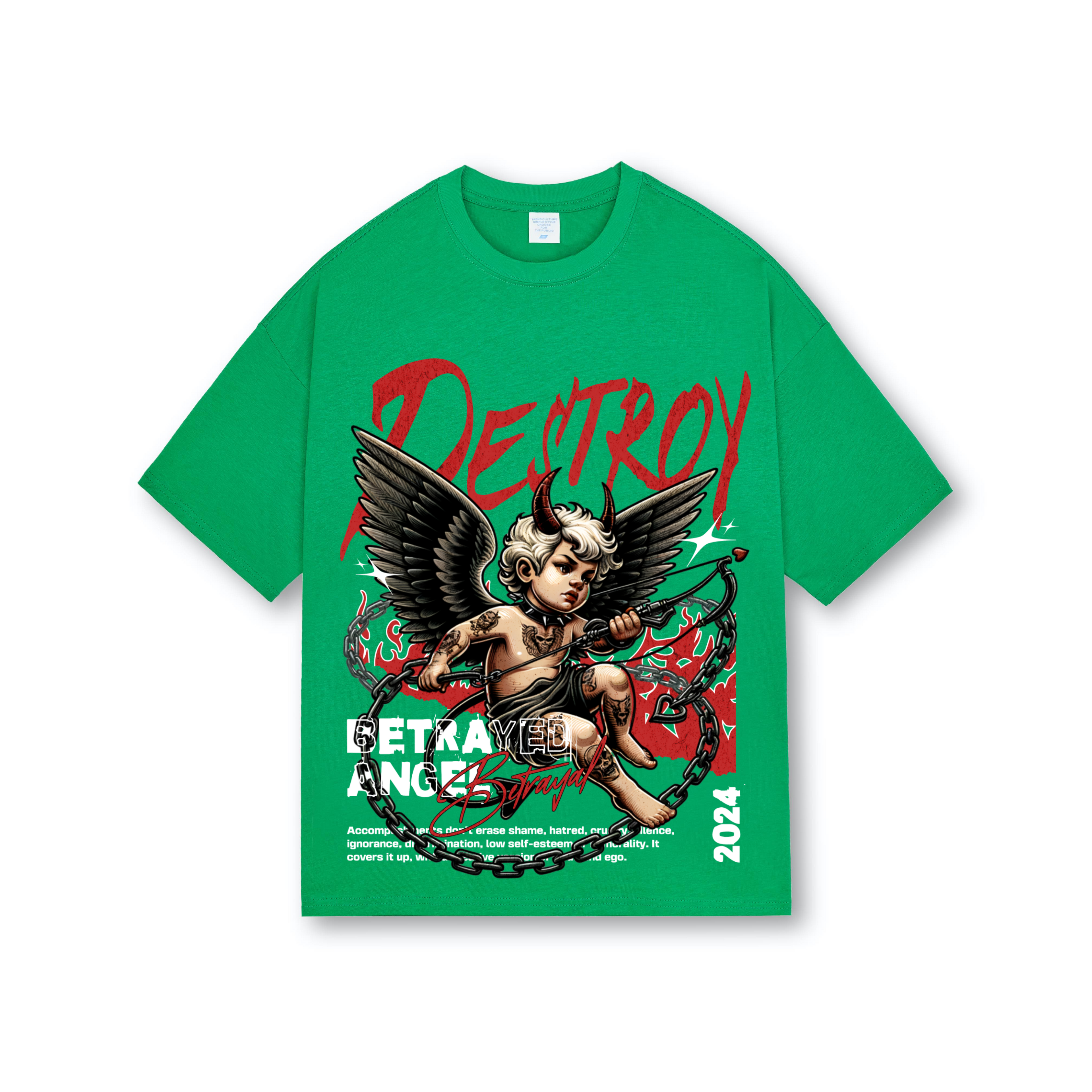 Tee destroy angel oversized desing