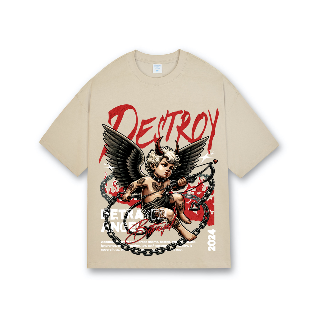Tee destroy angel oversized desing