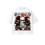 Tee demon and jesus oversized desing