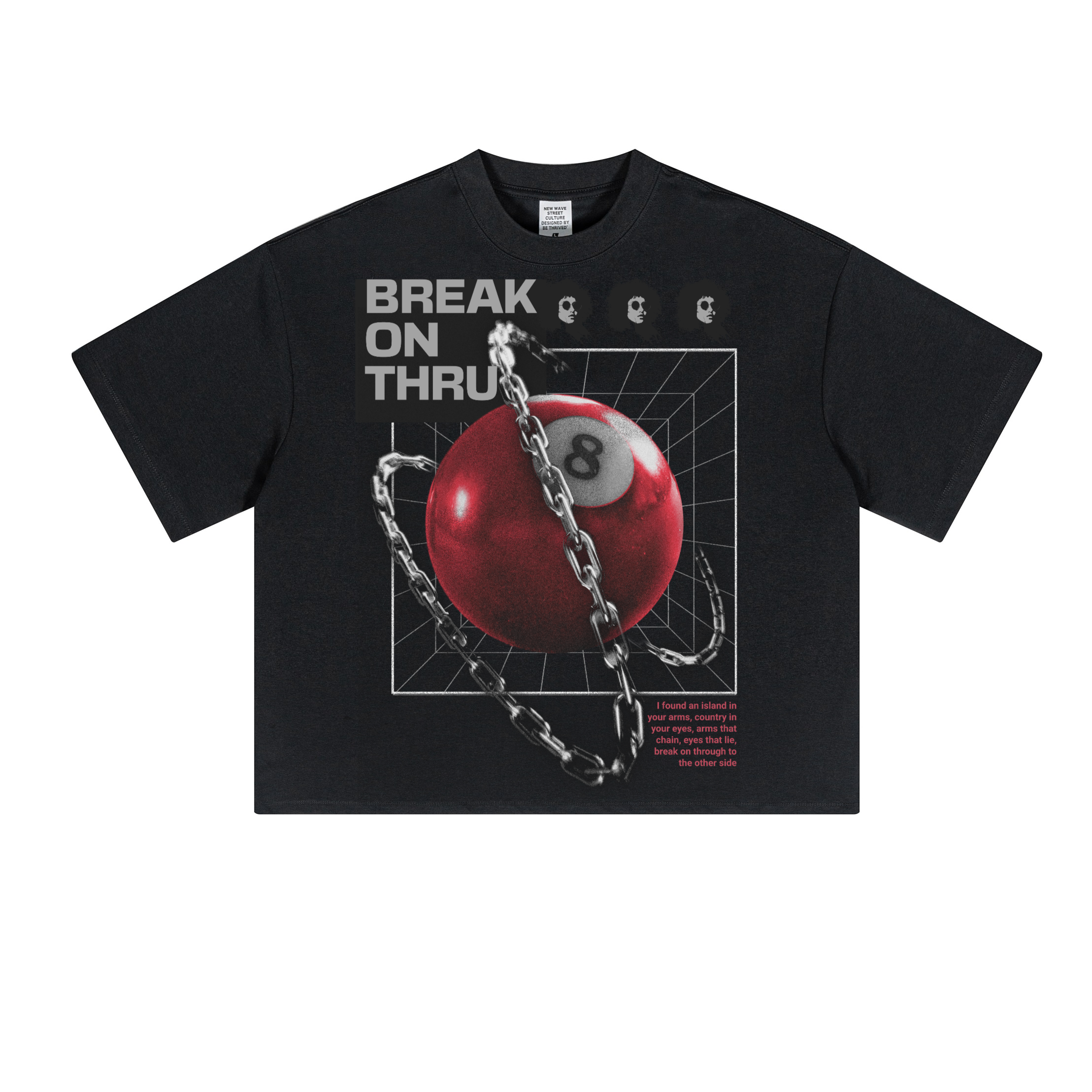Tee 8ball desing oversized