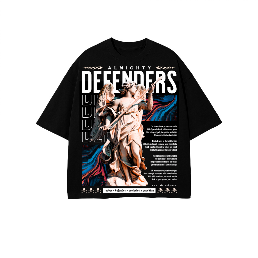 Tee defenders oversized desing