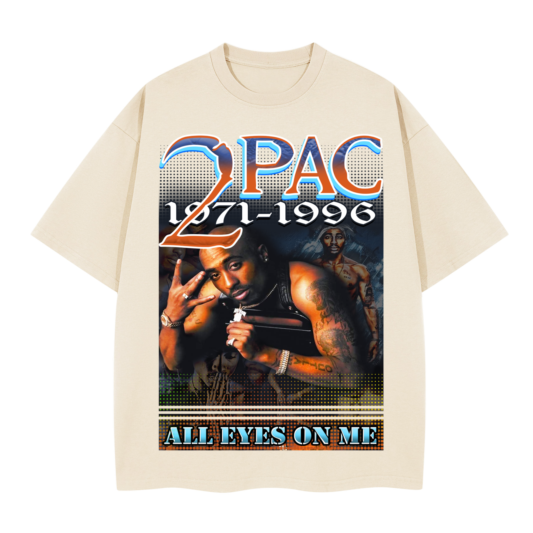Tee 2 pac oversized desing